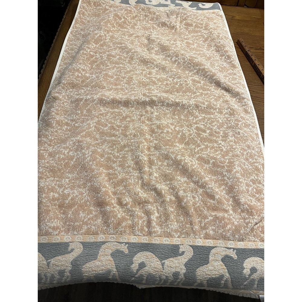 Vintage Creative Bath Tribal Giraffe Design Bath Towel Embroidered EUC - Picture 4 of 16